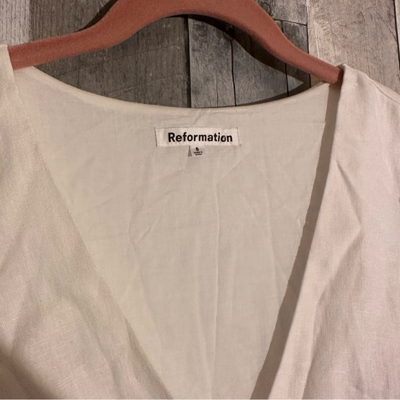 Reformation White Midi Dress - Picture 4 of 8